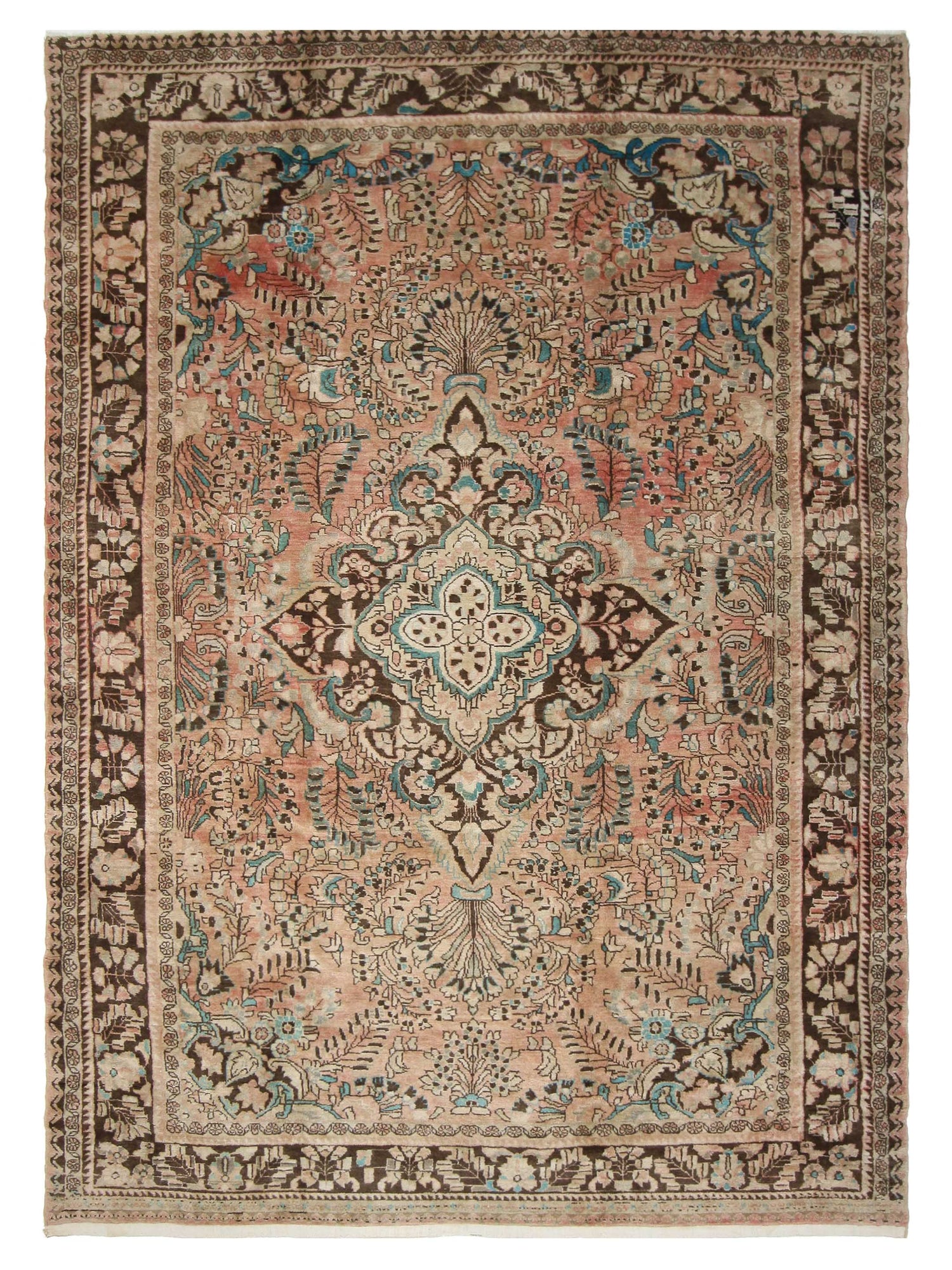 Pacific Lilian 35466 Peach Brown Traditional Hand Knotted Rug – Pacific ...