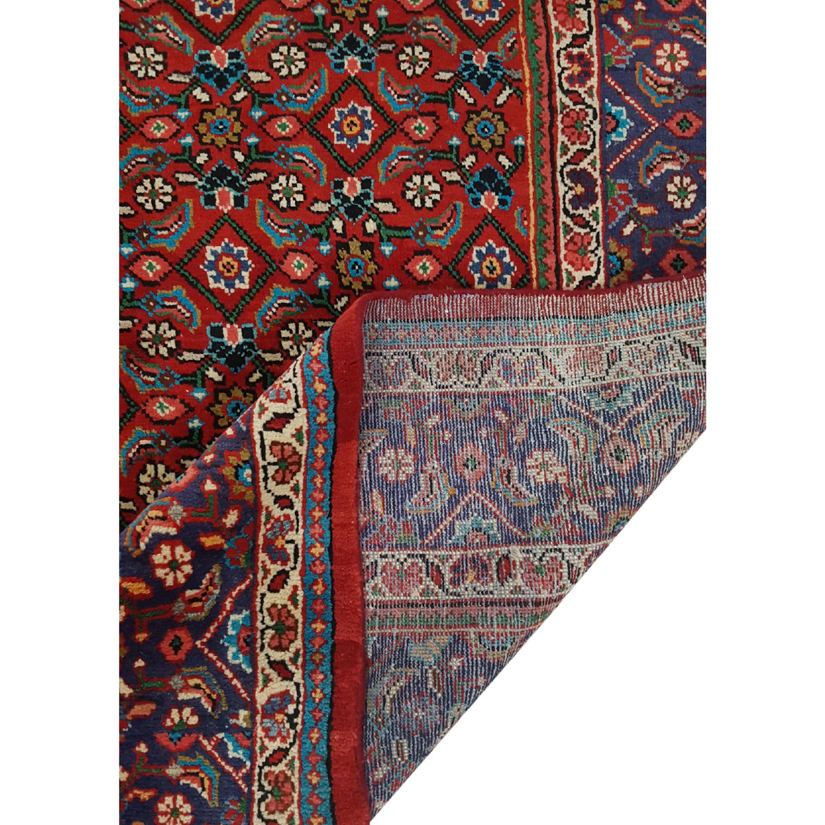 Pacific Mahal 35468 Red Navy Traditional Hand Knotted Rug