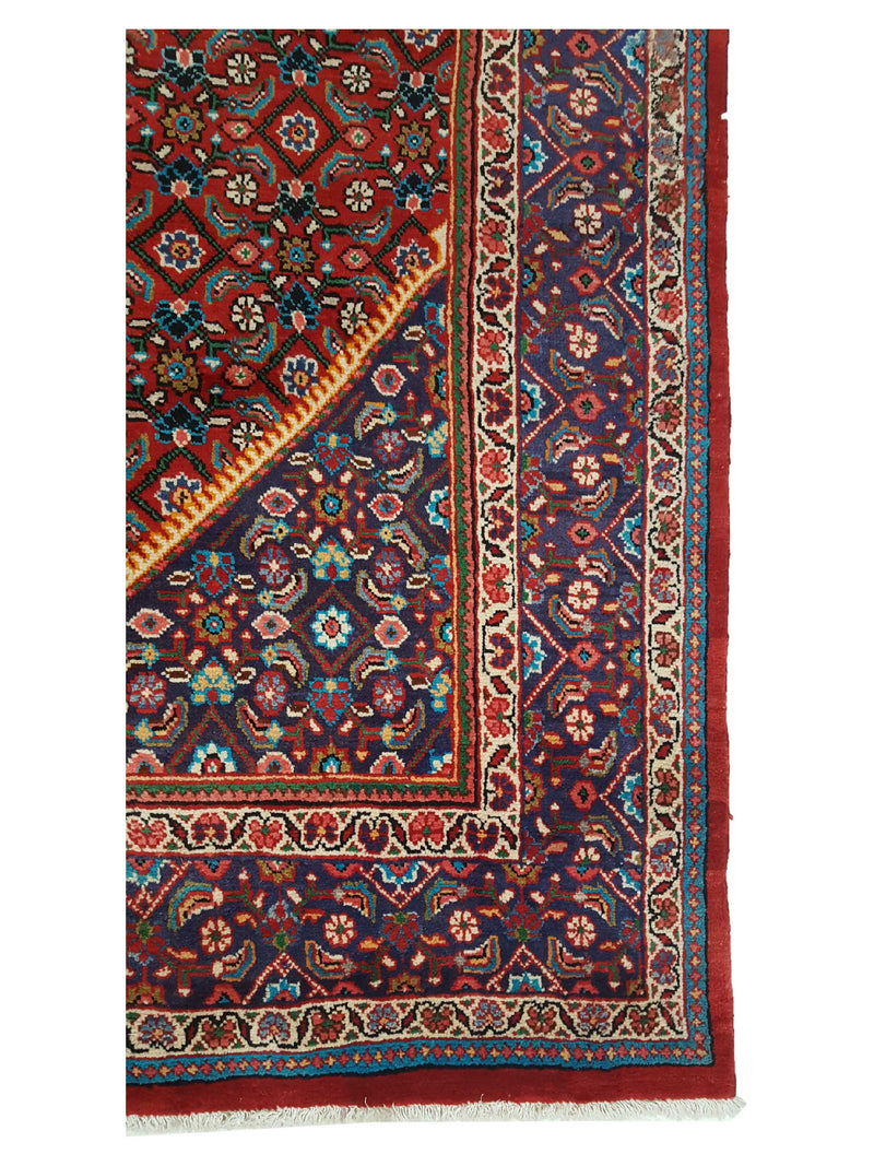 Pacific Mahal 35468 Red Navy Traditional Hand Knotted Rug