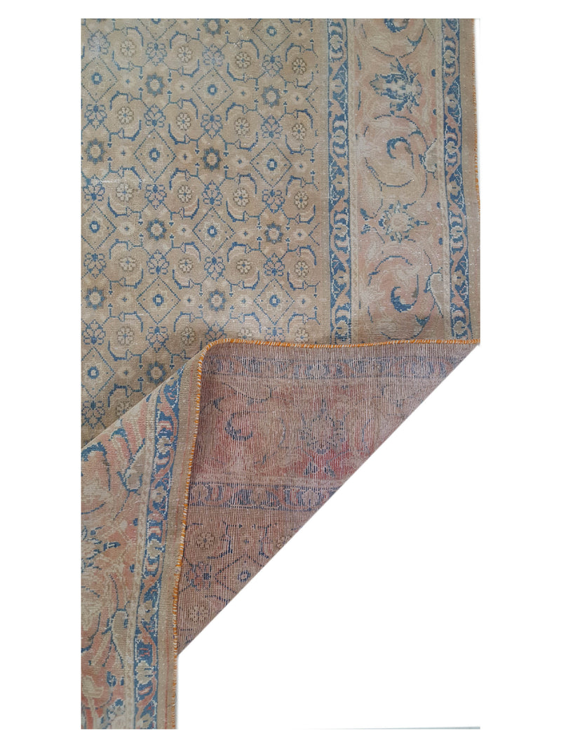 Pacific Mahal 35476 Peach Blue Traditional Hand Knotted Rug