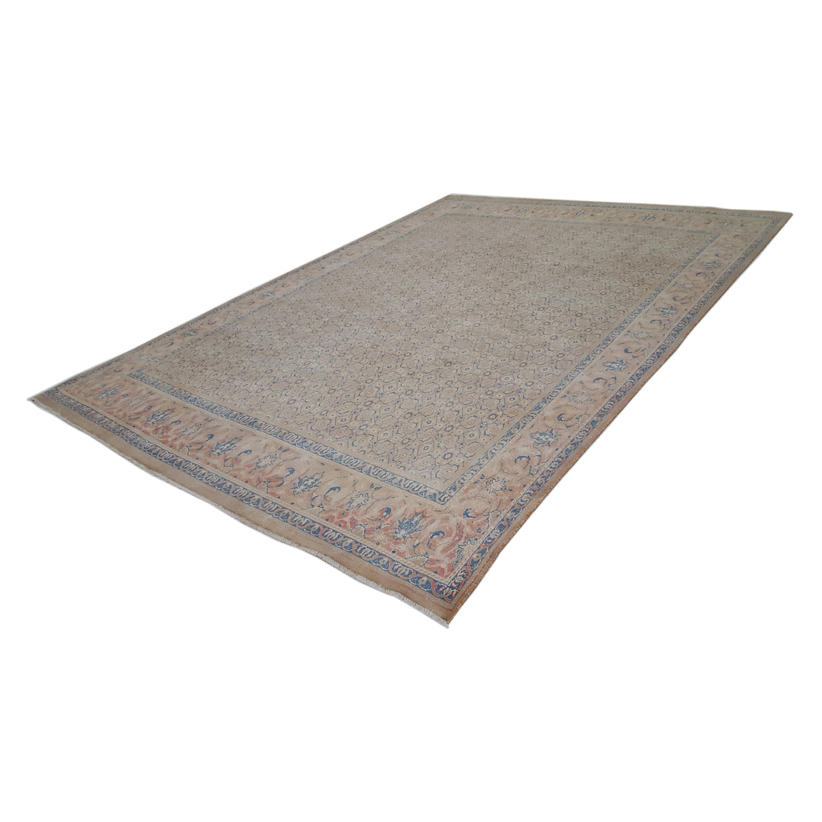 Pacific Mahal 35476 Peach Blue Traditional Hand Knotted Rug