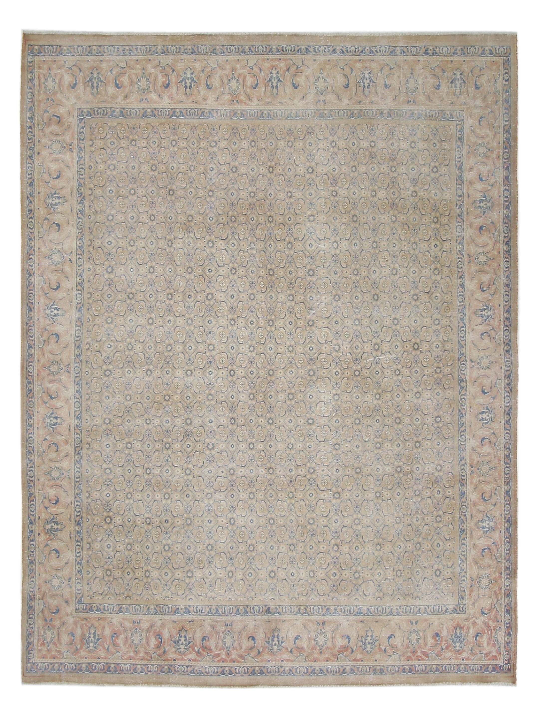 Pacific Mahal 35476 Peach Blue Traditional Hand Knotted Rug – Pacific Rugs