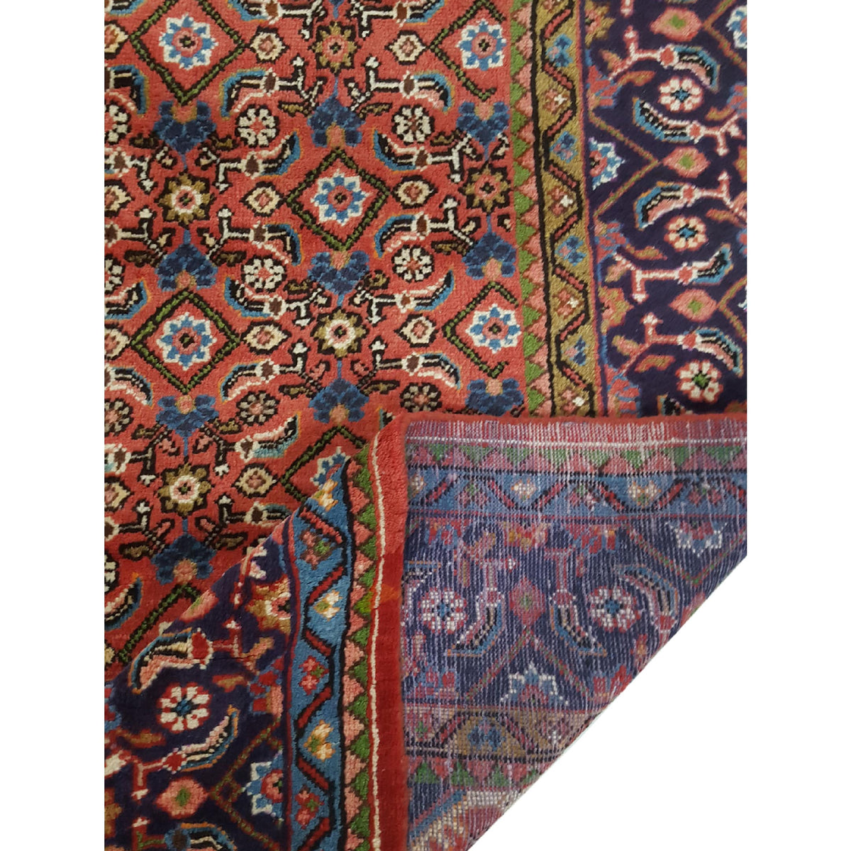 Pacific Mahal 35496 Red Navy Traditional Hand Knotted Rug