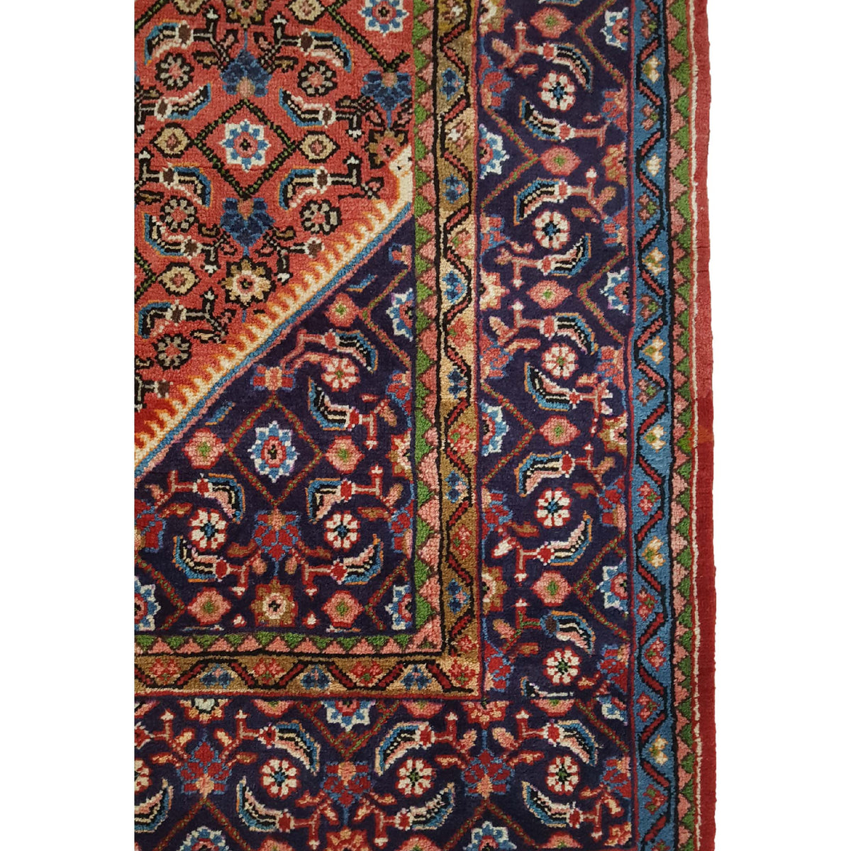 Pacific Mahal 35496 Red Navy Traditional Hand Knotted Rug