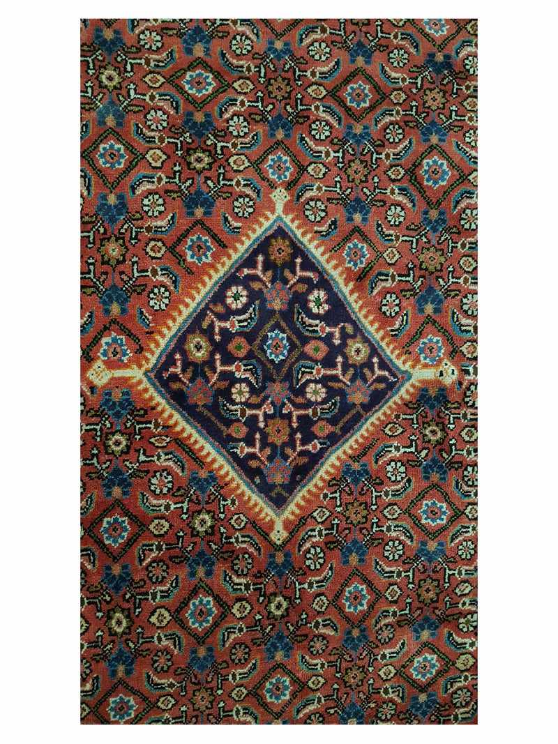 Pacific Mahal 35496 Red Navy Traditional Hand Knotted Rug