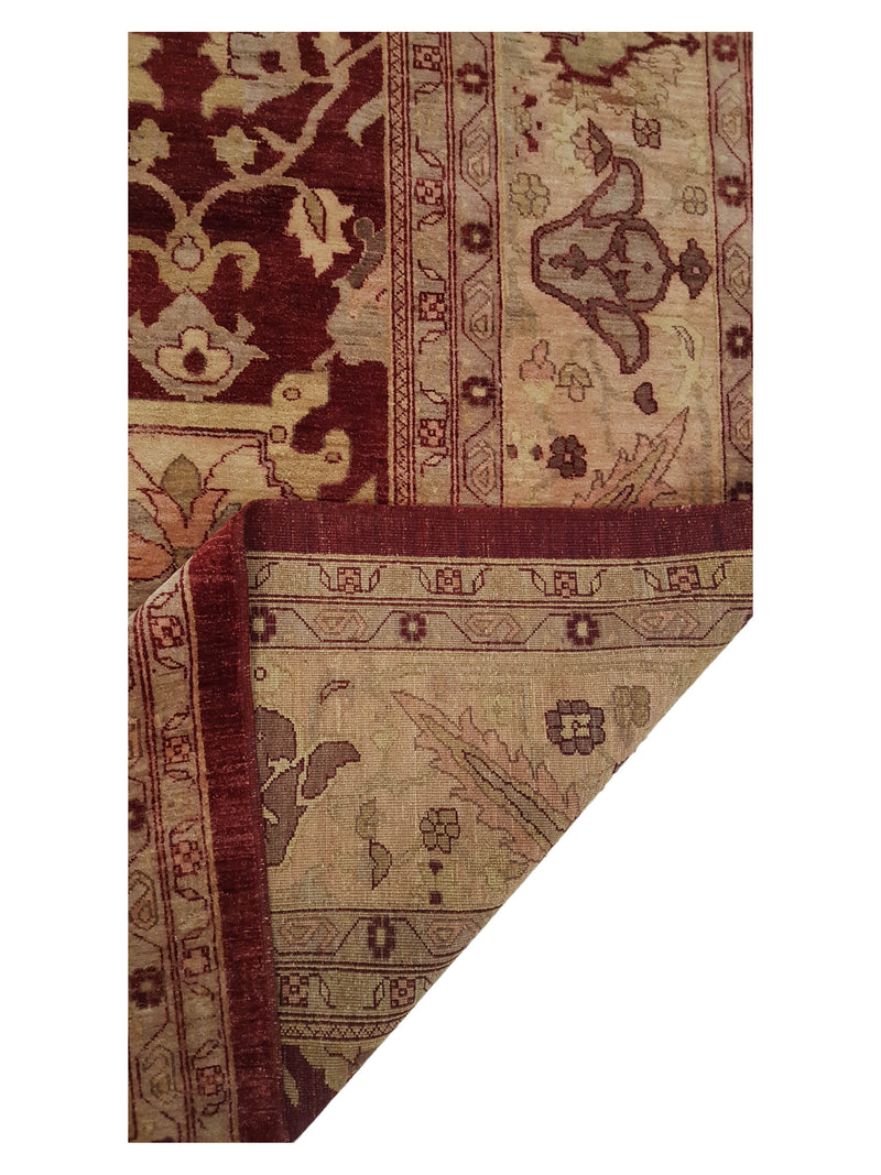 Pacific Ziegler 35569 Red Lt.Rose Transitional Hand Knotted Rug
