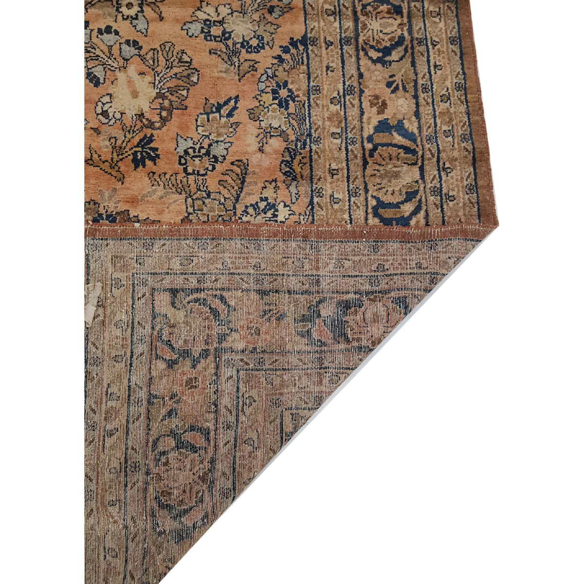 Fasa Antique Lilian 35574 Coral Indigo Traditional Antique Rug