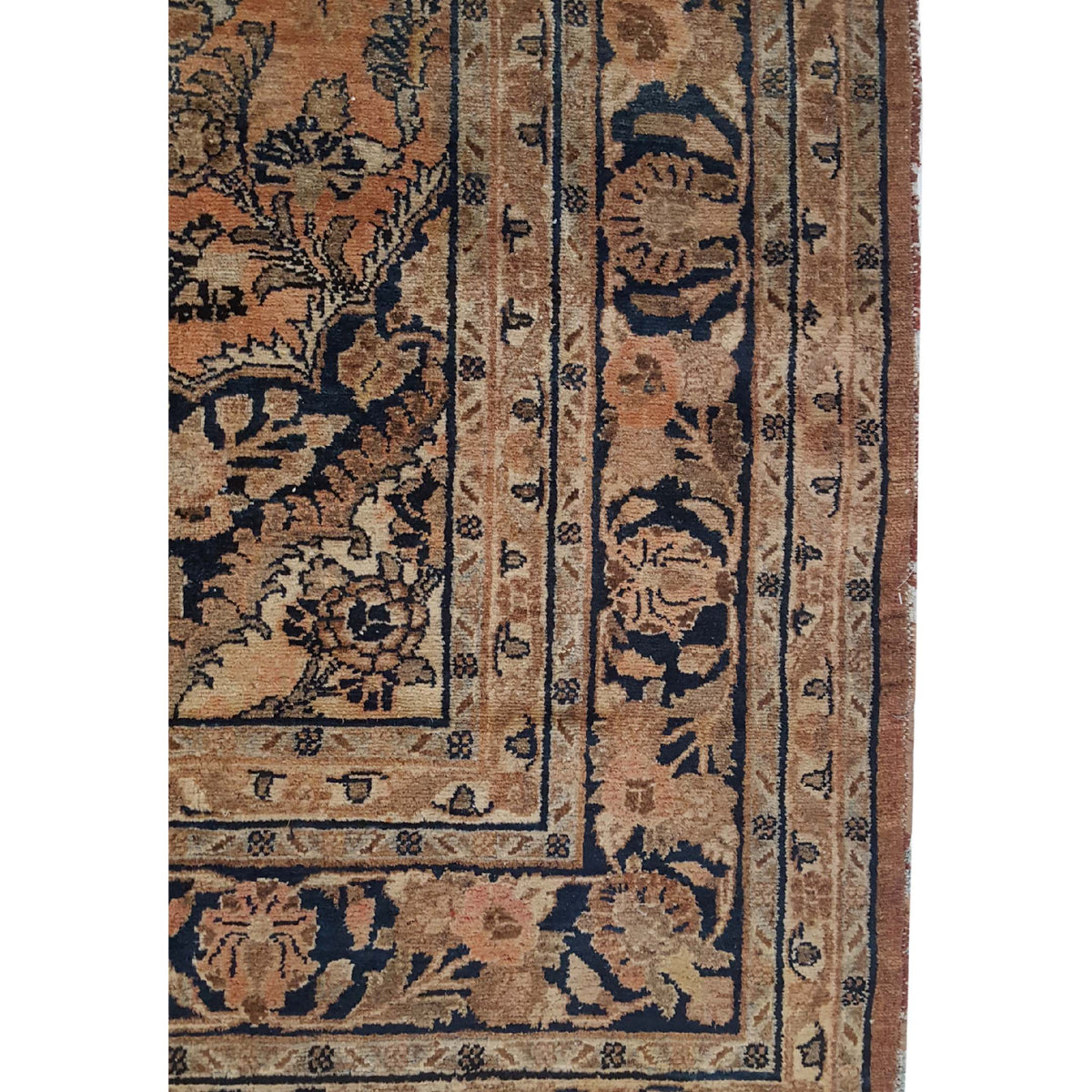 Fasa Antique Lilian 35574 Coral Indigo Traditional Antique Rug
