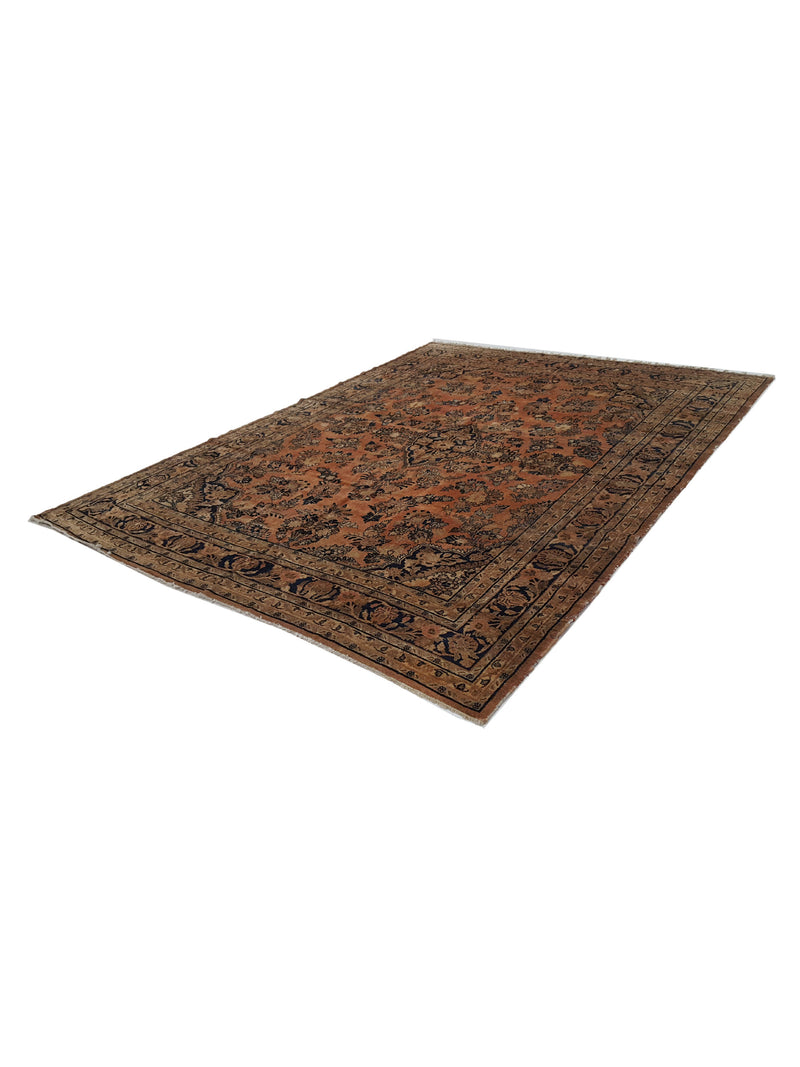 Fasa Antique Lilian 35574 Coral Indigo Traditional Antique Rug