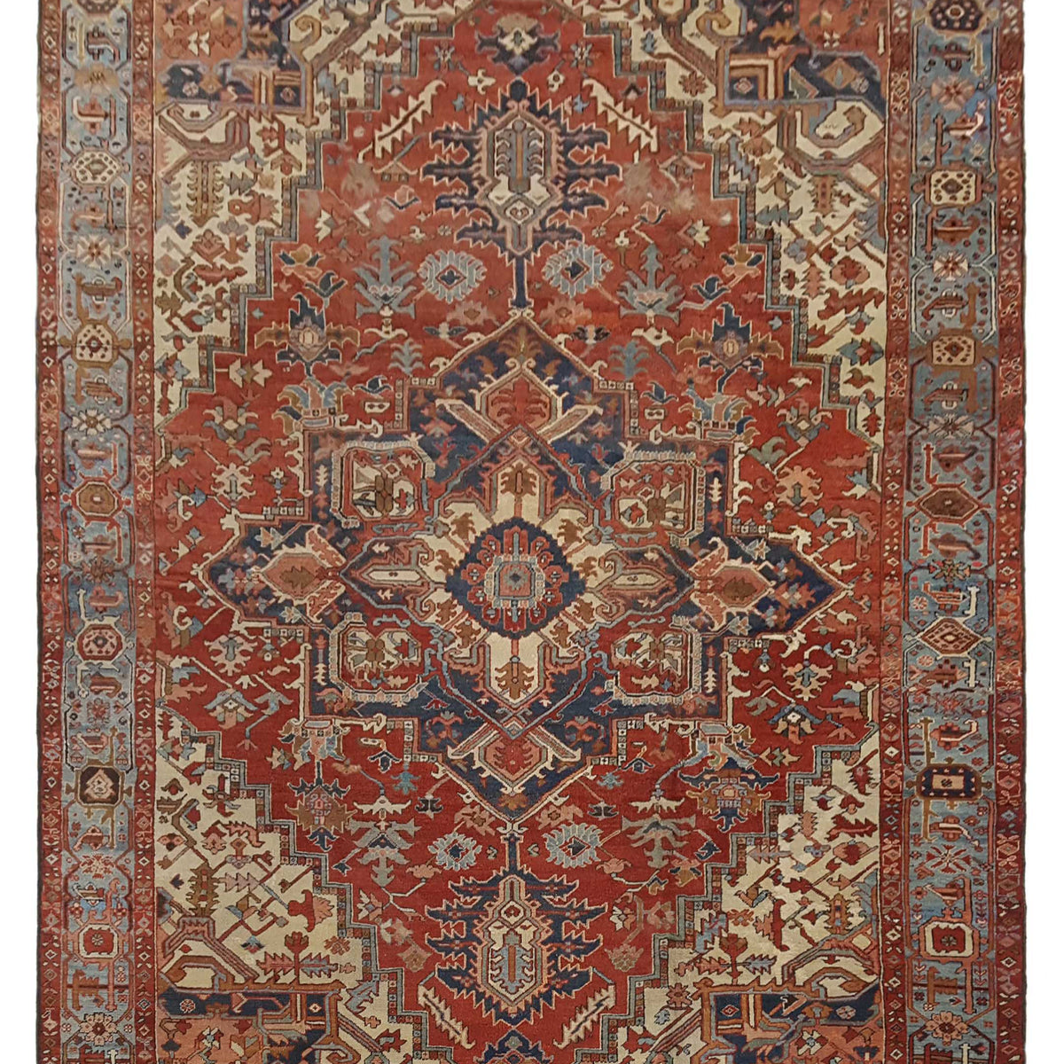 Fasa Antique Serapi  Rust Blue Traditional