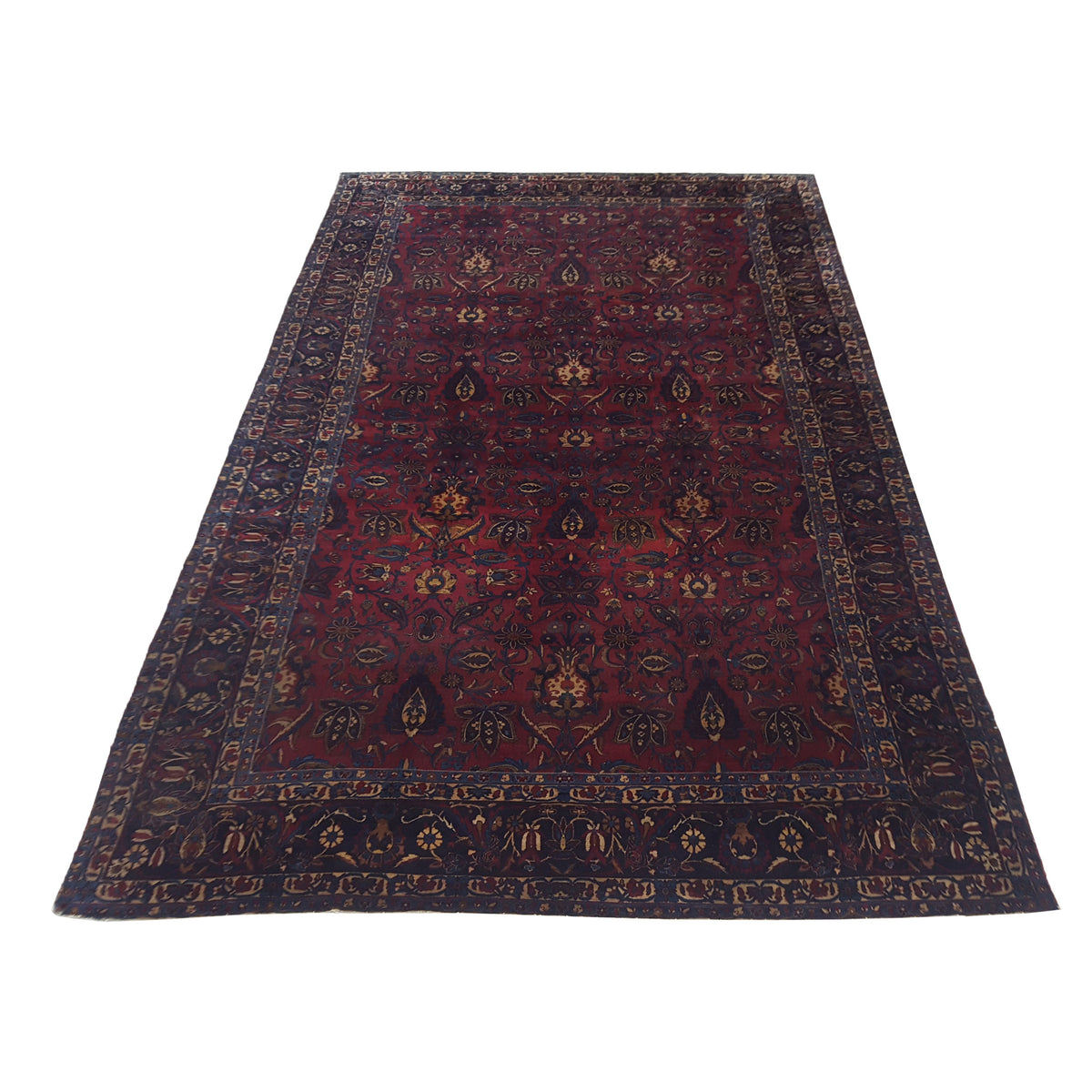 Fasa Antique Kerman 35577 Rust Navy Traditional Antique Rug