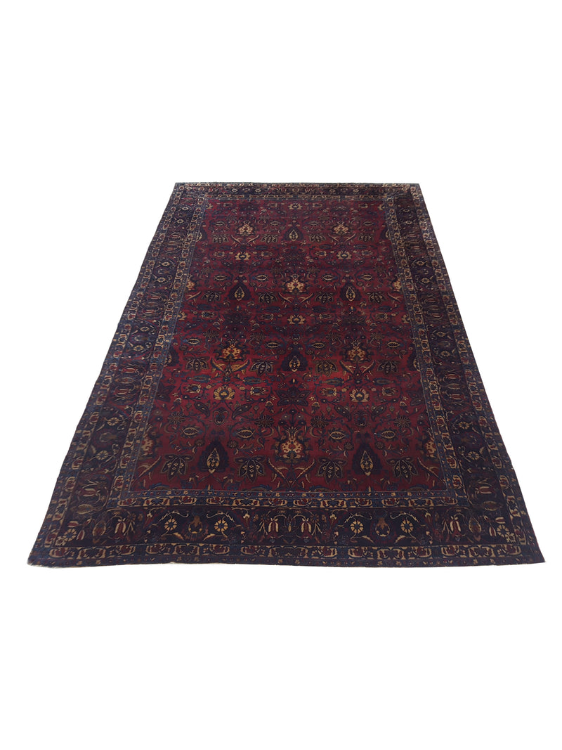 Fasa Antique Kerman 35577 Rust Navy Traditional Antique Rug