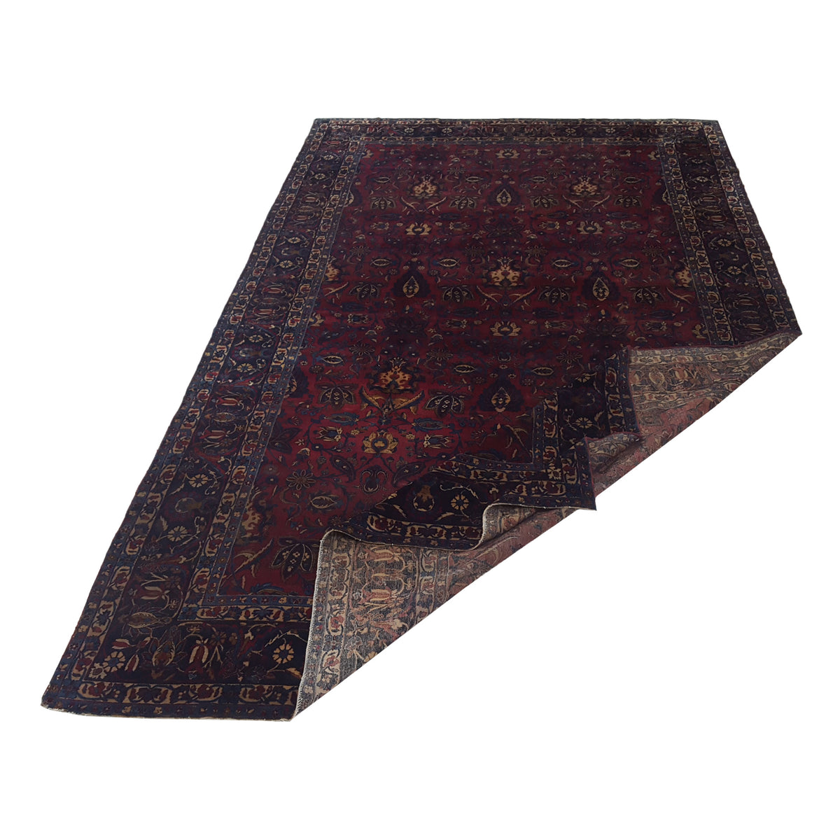 Fasa Antique Kerman 35577 Rust Navy Traditional Antique Rug