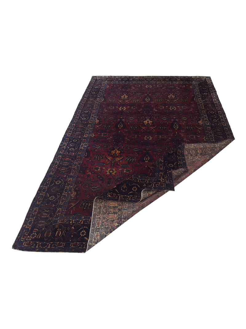 Fasa Antique Kerman 35577 Rust Navy Traditional Antique Rug
