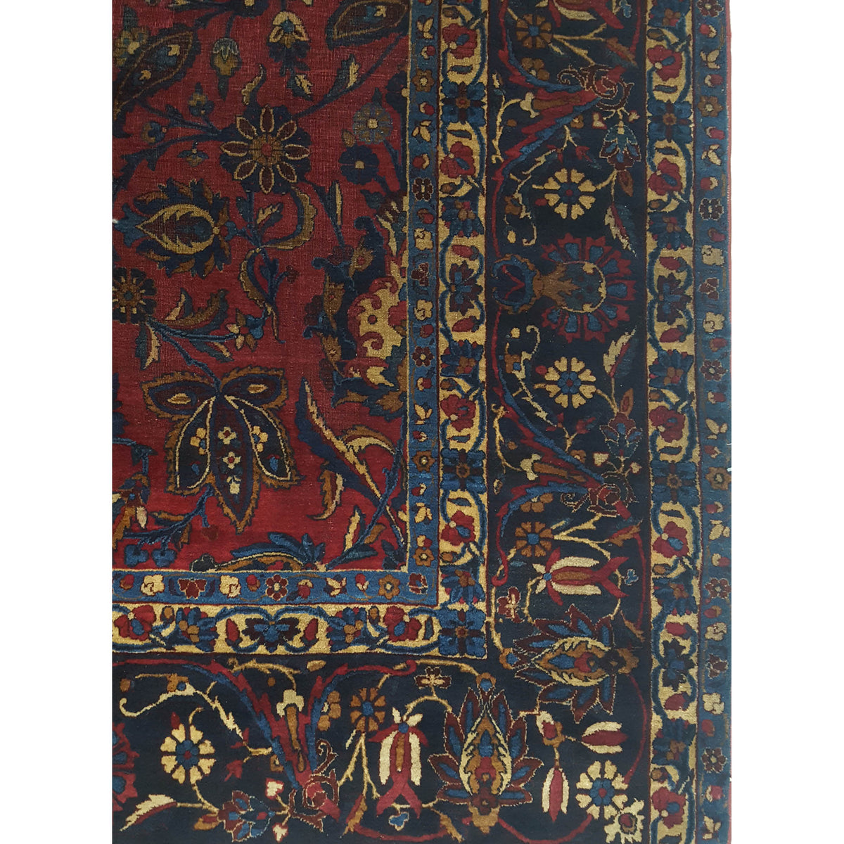 Fasa Antique Kerman 35577 Rust Navy Traditional Antique Rug