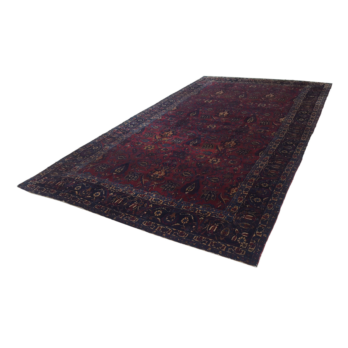 Fasa Antique Kerman 35577 Rust Navy Traditional Antique Rug