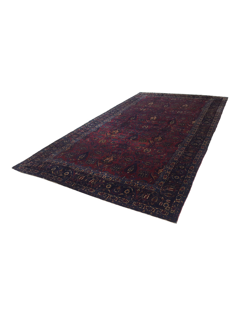 Fasa Antique Kerman 35577 Rust Navy Traditional Antique Rug