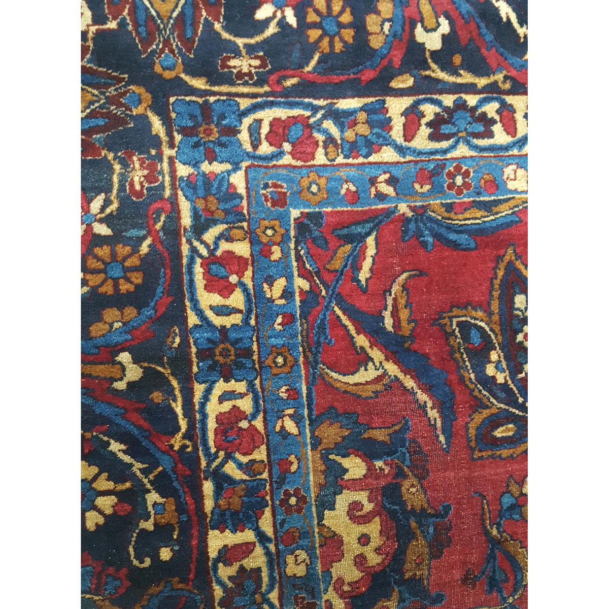 Fasa Antique Kerman 35577 Rust Navy Traditional Antique Rug