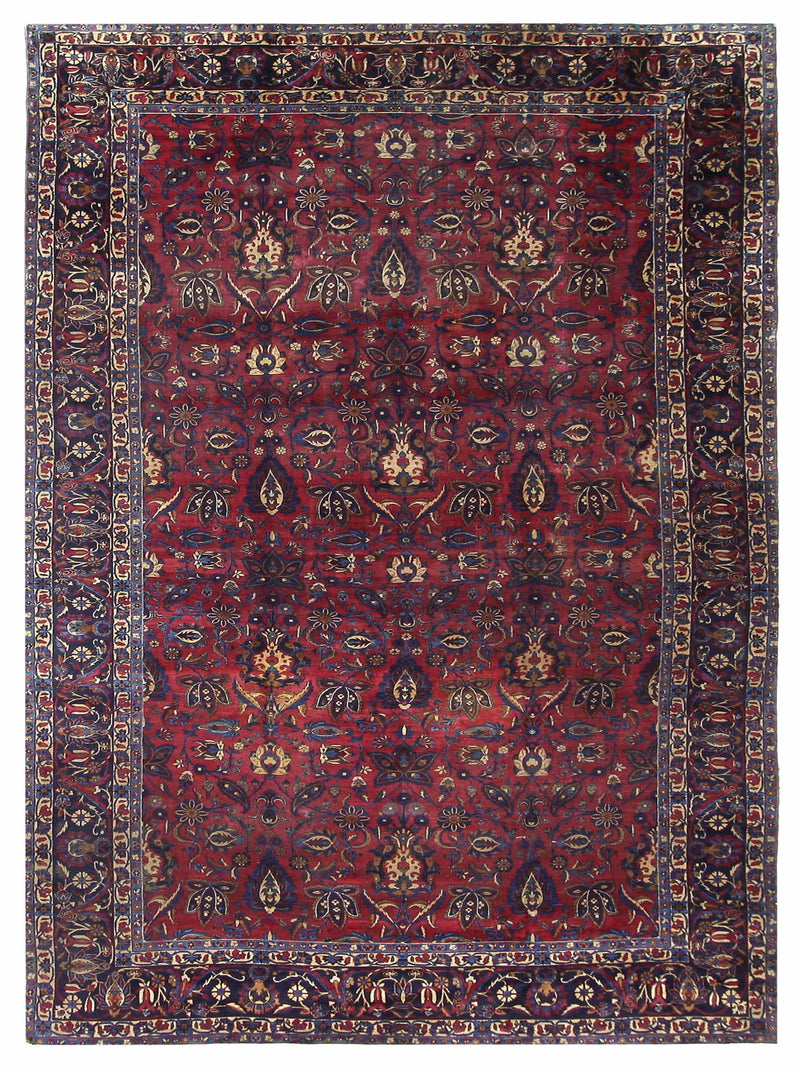 Fasa Antique Kerman  Rust Navy Traditional