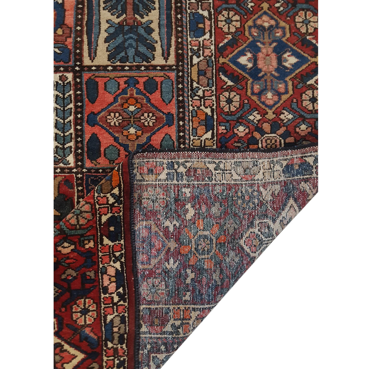 Fasa Antique Bakhtiyari 35584 Multi Rust Traditional Antique Rug