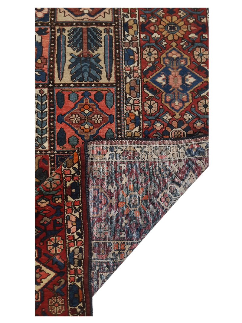 Fasa Antique Bakhtiyari 35584 Multi Rust Traditional Antique Rug