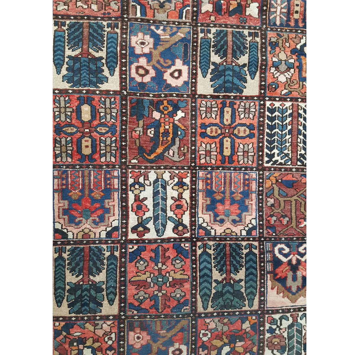 Fasa Antique Bakhtiyari 35584 Multi Rust Traditional Antique Rug