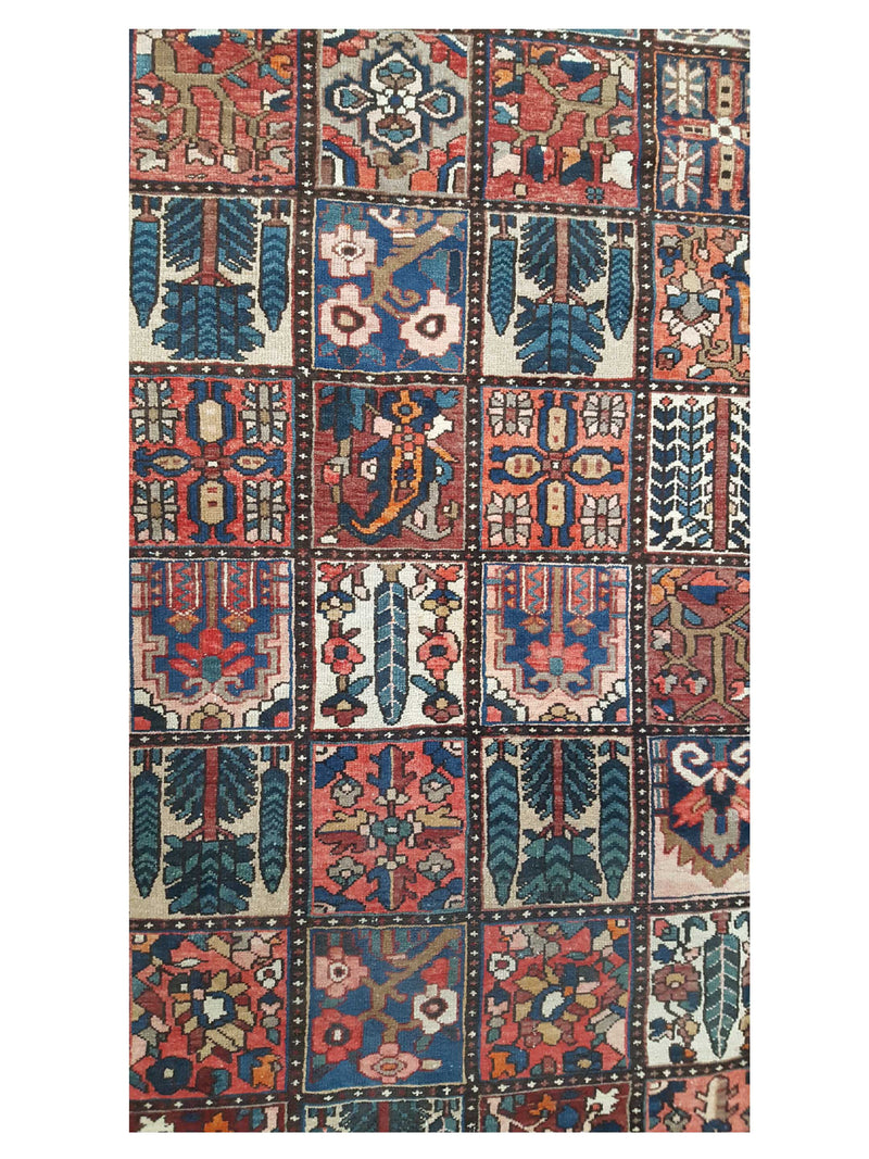 Fasa Antique Bakhtiyari 35584 Multi Rust Traditional Antique Rug