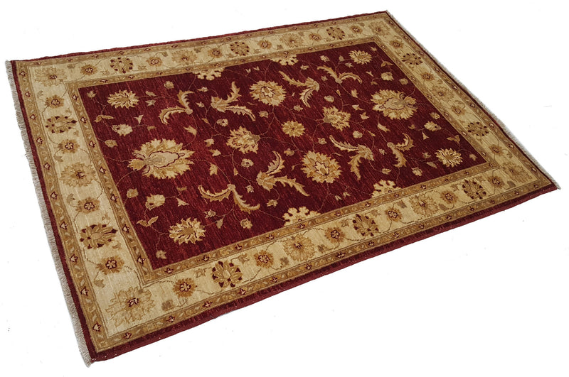Pacific Ziegler 35622 Red Gold Transitional Hand Knotted Rug