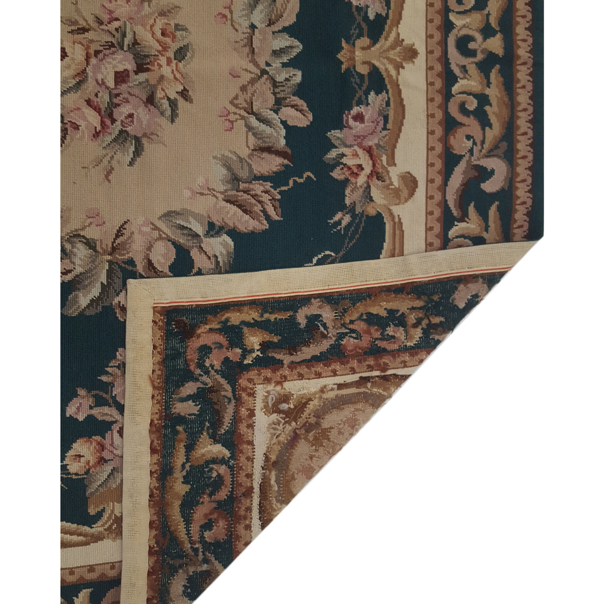 Pacific Needle Point 35634 Green Green Tapestry Needle Point Rug