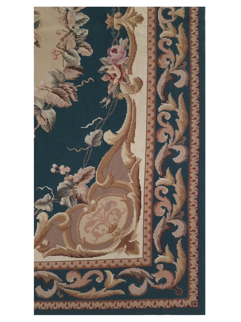 Pacific Needle Point 35634 Green Green Tapestry Needle Point Rug