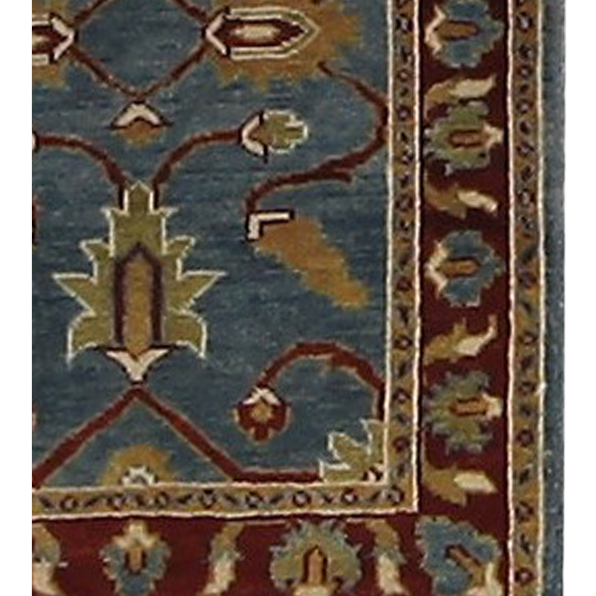 Pacific Ziegler 36146 Blue Rust Transitional Hand Knotted Rug