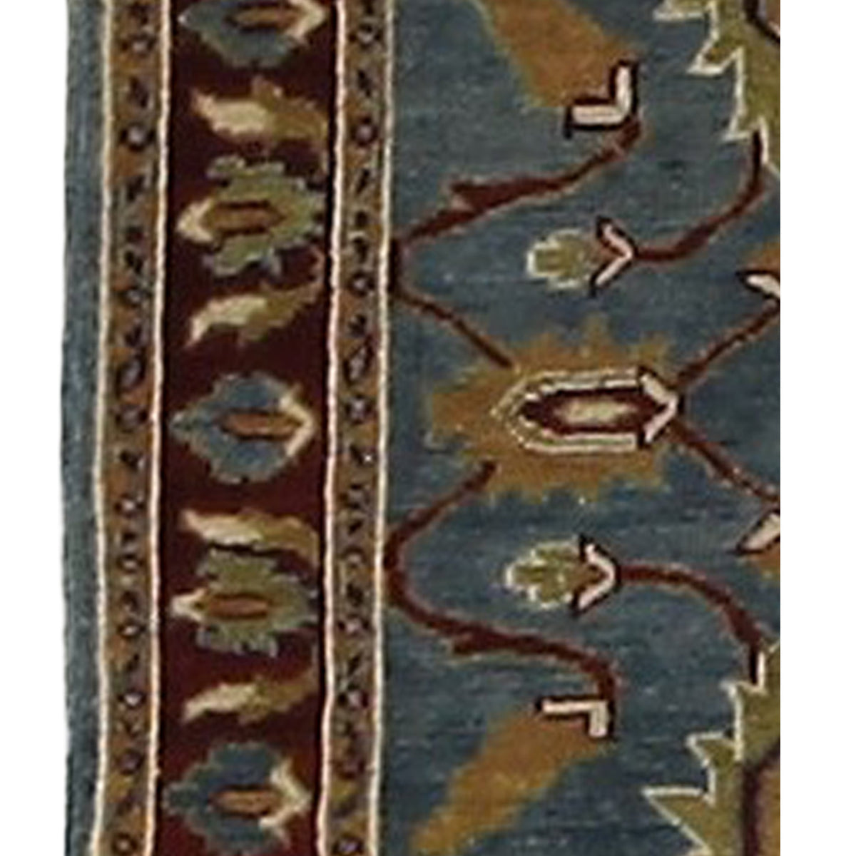 Pacific Ziegler 36146 Blue Rust Transitional Hand Knotted Rug