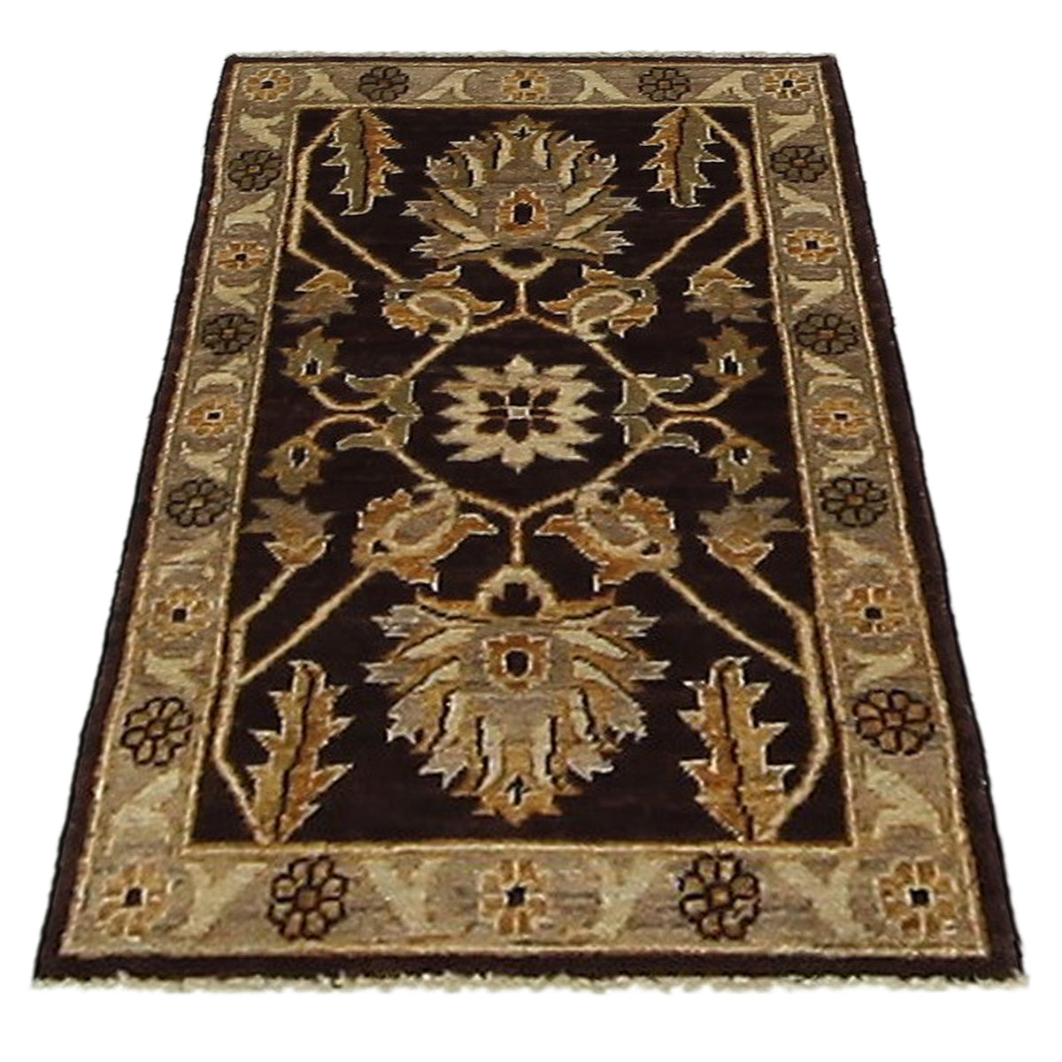 Pacific Ziegler 36147 Brown Lt.Brown Transitional Hand Knotted Rug