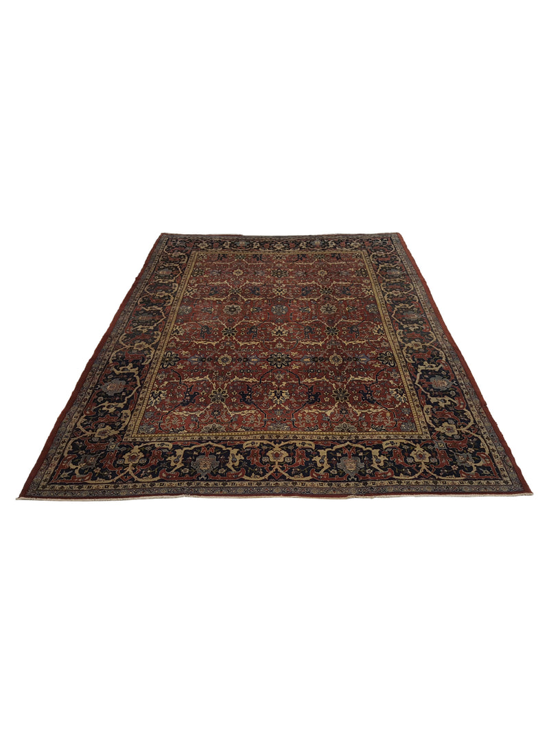 Fasa Antique Tabriz 36154 Burgundy Burgundy Traditional Antique Rug