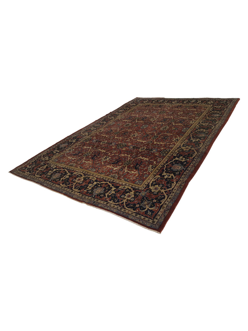Fasa Antique Tabriz 36154 Burgundy Burgundy Traditional Antique Rug
