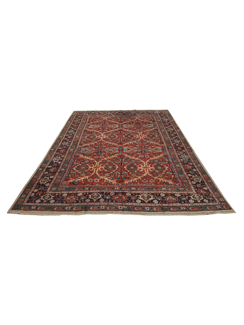 Fasa Antique Mahal 36157 Rust Indigo Traditional Antique Rug