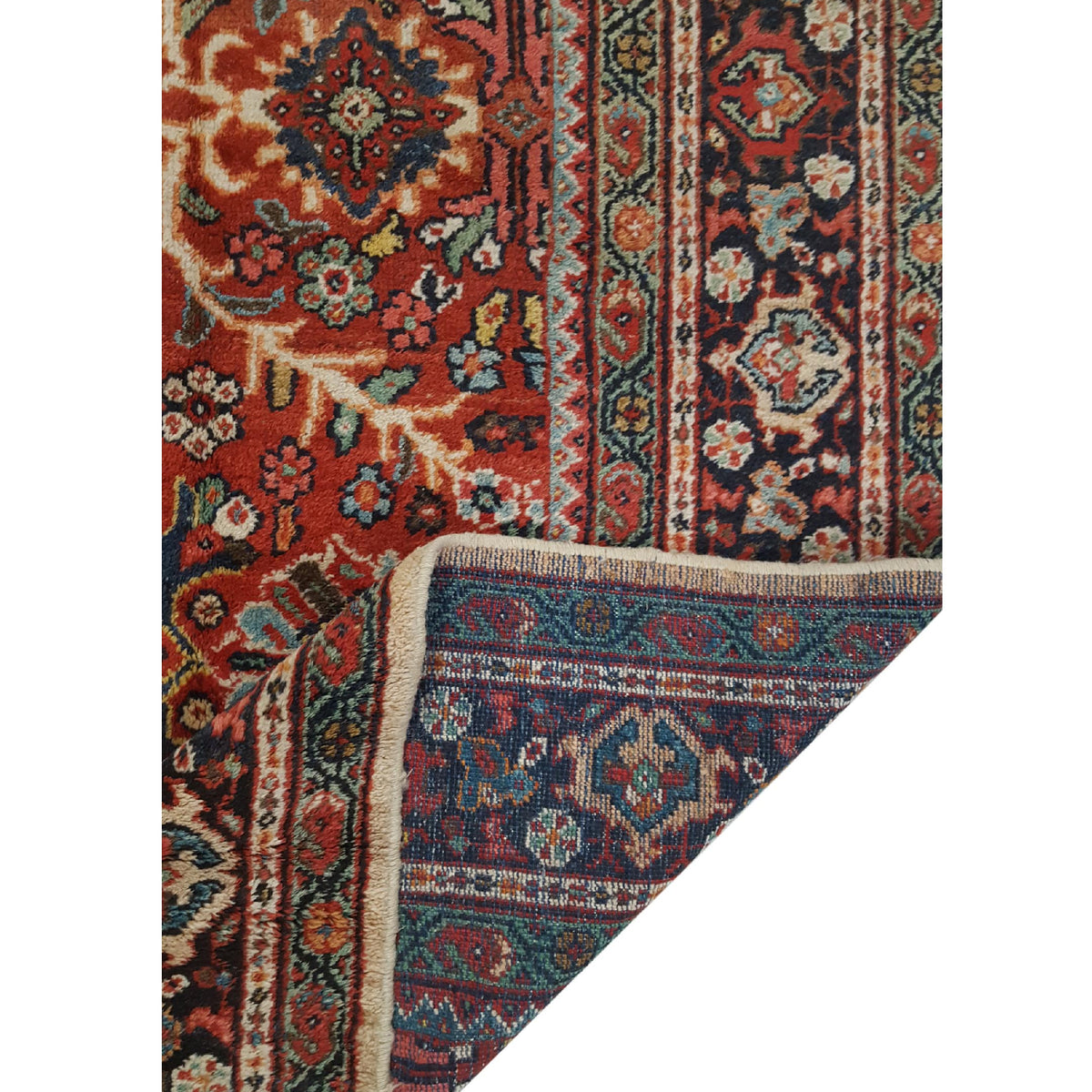 Fasa Antique Mahal 36157 Rust Indigo Traditional Antique Rug