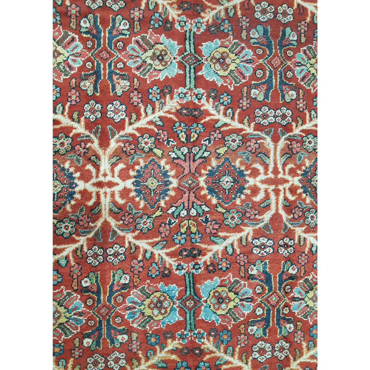 Fasa Antique Mahal 36157 Rust Indigo Traditional Antique Rug