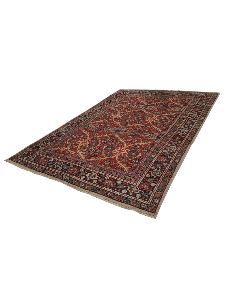 Fasa Antique Mahal 36157 Rust Indigo Traditional Antique Rug