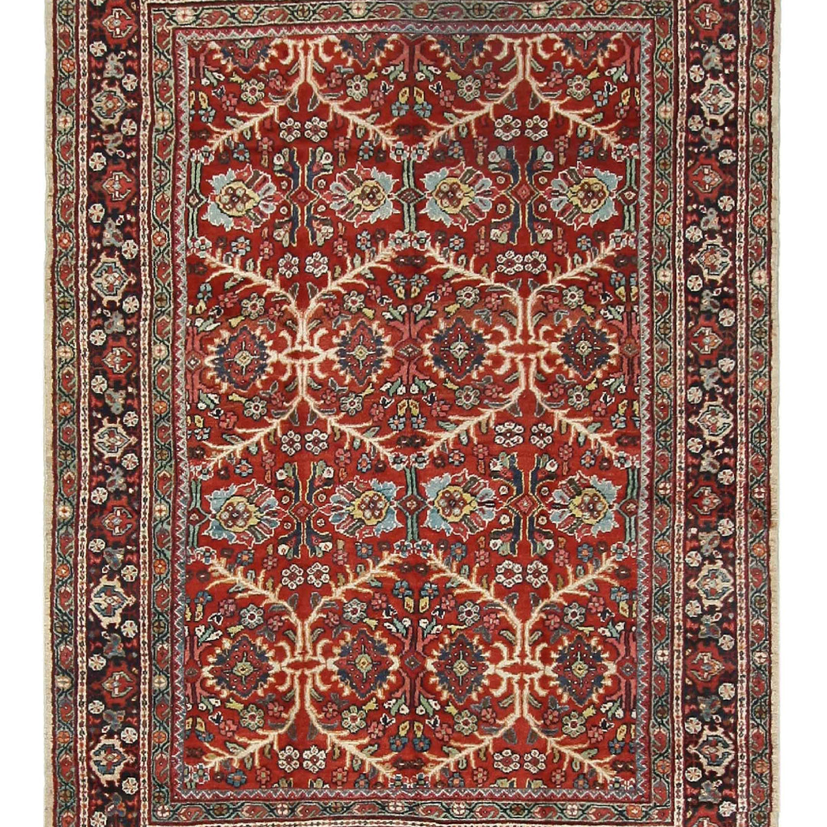 Fasa Antique Mahal  Rust Indigo Traditional