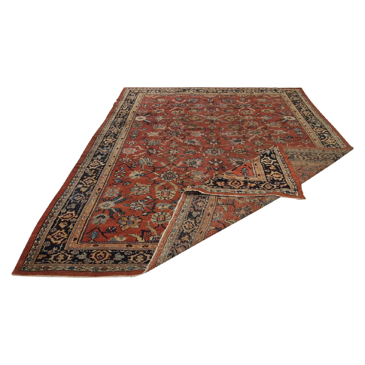 Fasa Antique Mahal 36158 Rust Indigo Traditional Antique Rug