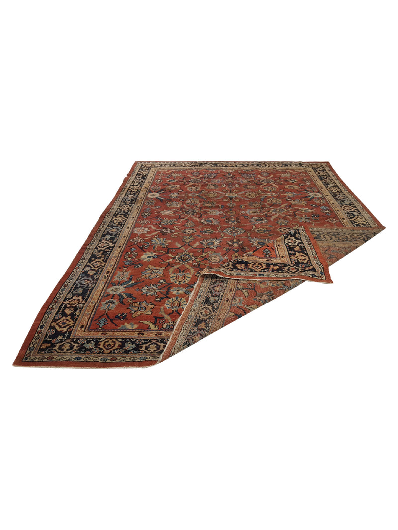 Fasa Antique Mahal 36158 Rust Indigo Traditional Antique Rug