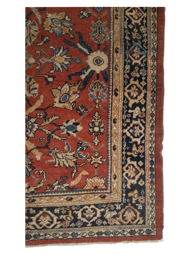 Fasa Antique Mahal 36158 Rust Indigo Traditional Antique Rug