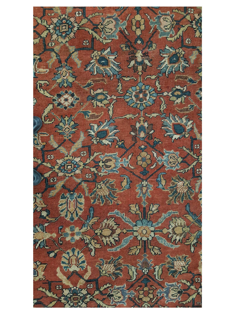 Fasa Antique Mahal 36158 Rust Indigo Traditional Antique Rug