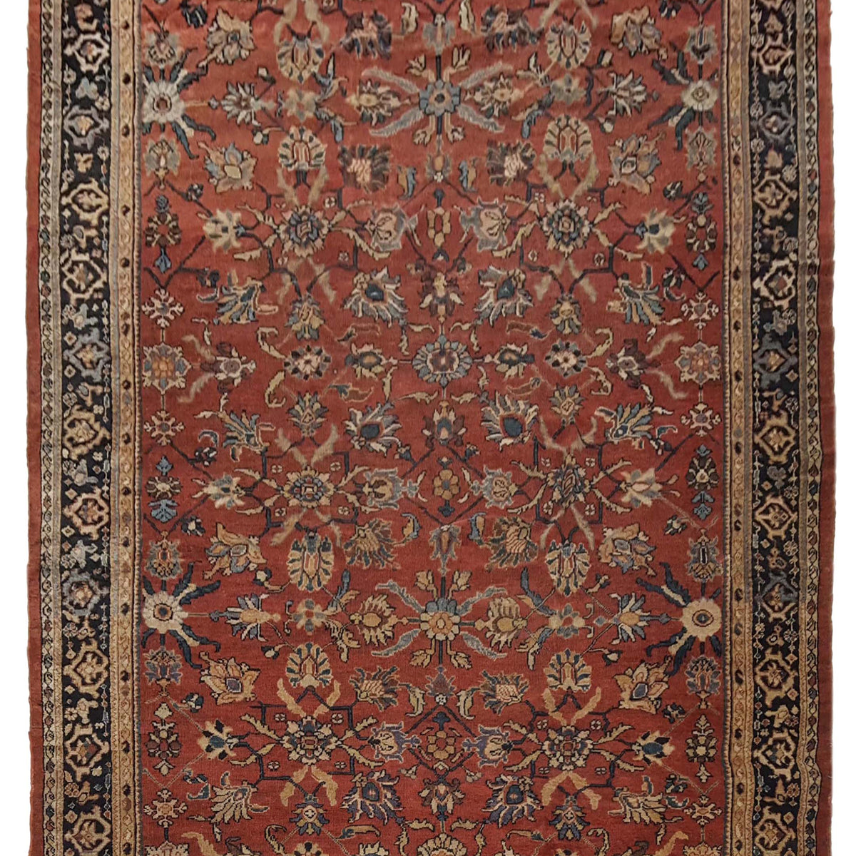 Fasa Antique Mahal  Rust Indigo Traditional