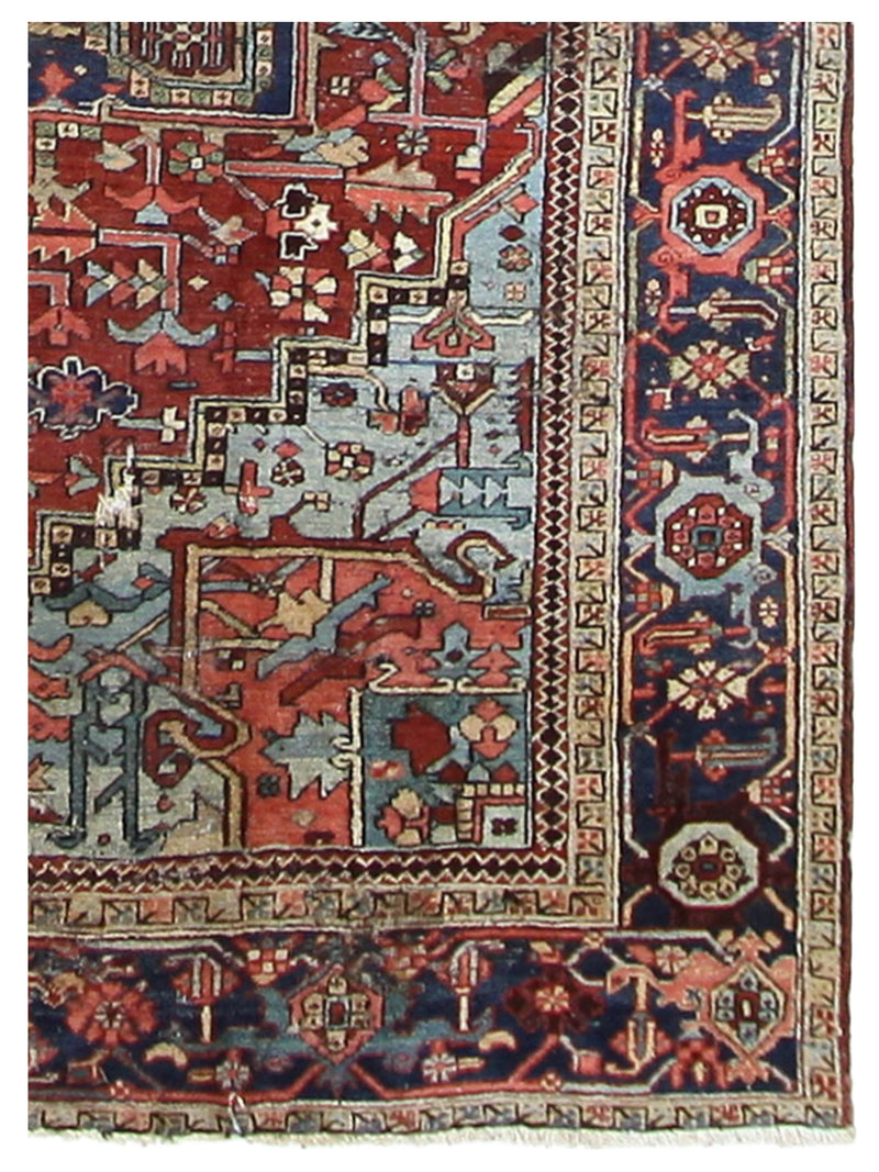 Fasa Antique Heriz 36159 Rust Multi Traditional Antique Rug
