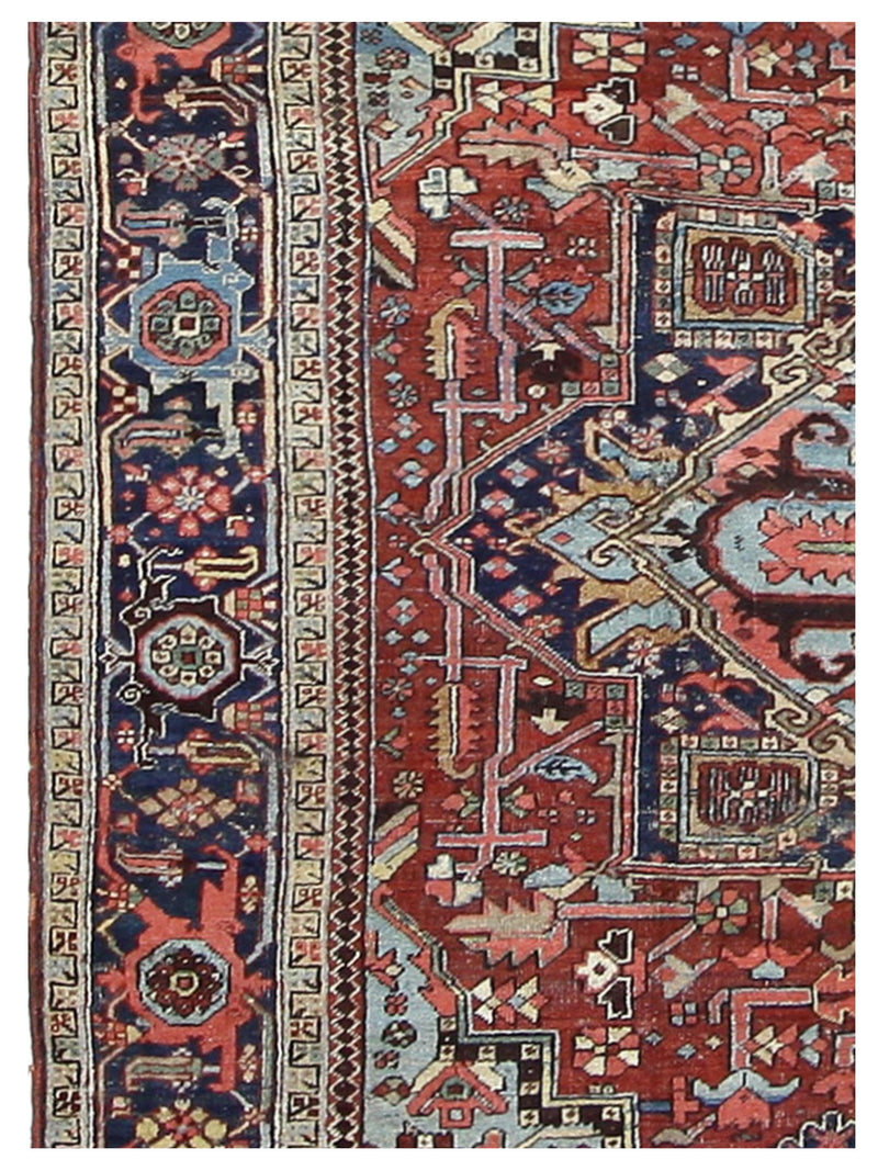 Fasa Antique Heriz 36159 Rust Multi Traditional Antique Rug