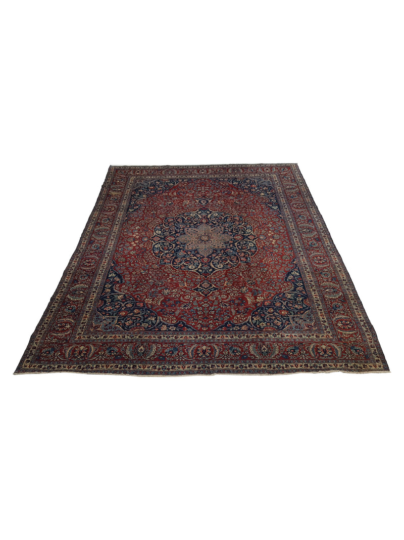 Fasa Antique Tabriz 36160 Burgundy Burgundy Traditional Antique Rug