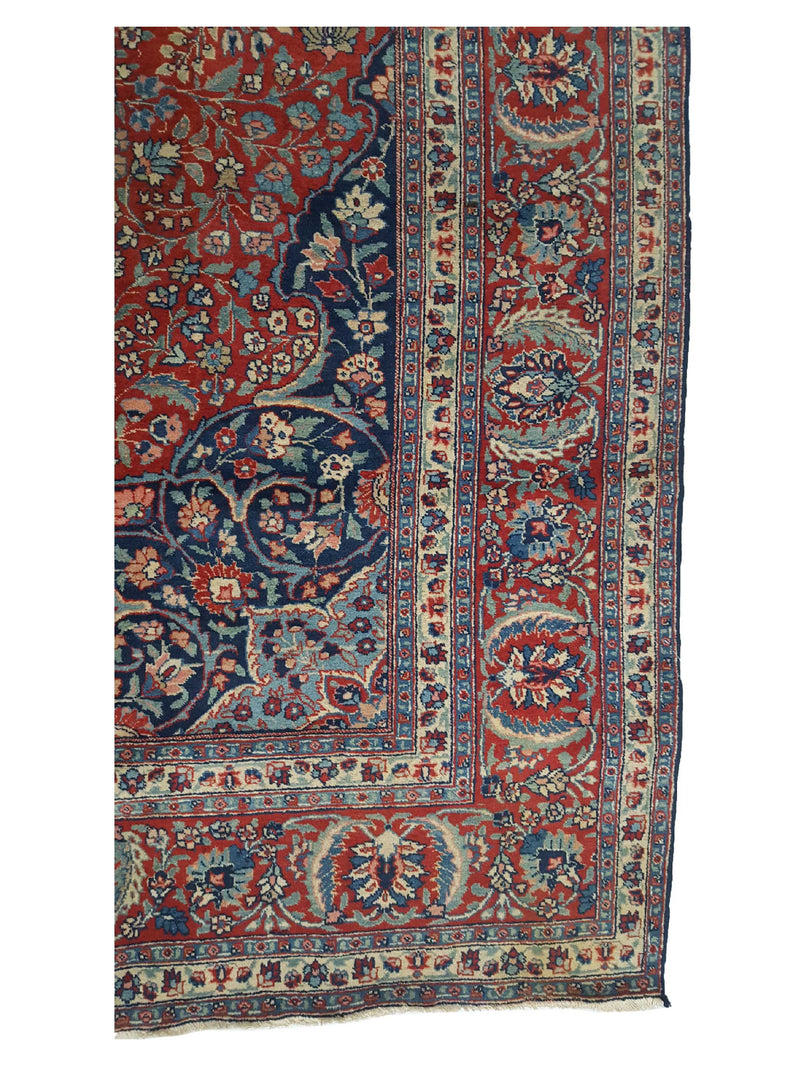 Fasa Antique Tabriz 36160 Burgundy Burgundy Traditional Antique Rug