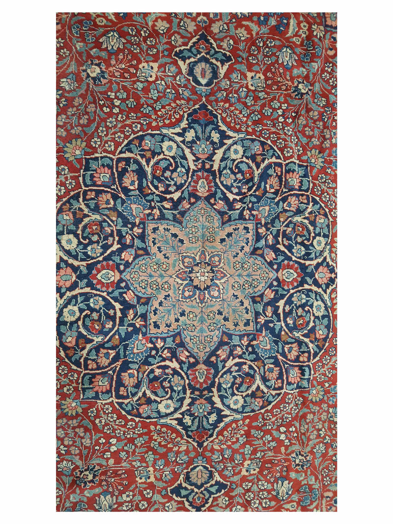 Fasa Antique Tabriz 36160 Burgundy Burgundy Traditional Antique Rug